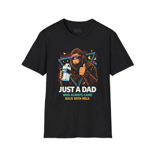 just a dad who always came back with milk t-shirt t-shirt alternate colour product image