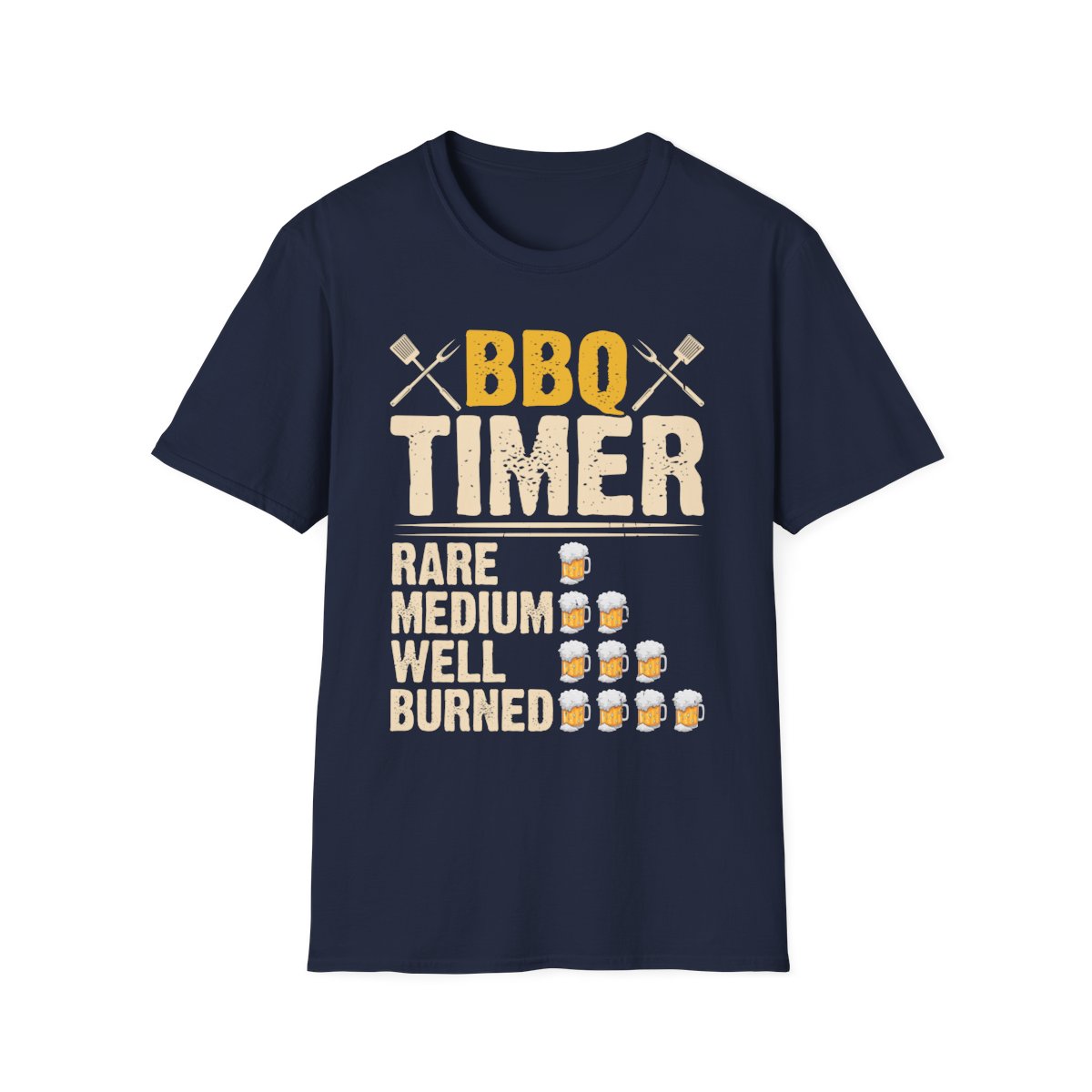 BBQ Timer Funny Grilling Dad T-Shirt - funny t-shirt by Cheeky Business