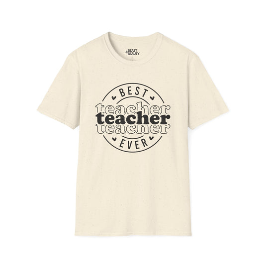 sport grey t-shirt with best teacher ever bold graphic print for teachers