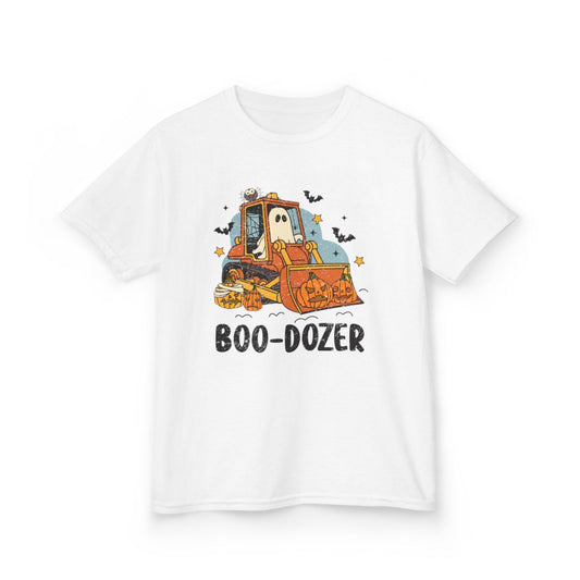 Boo-Dozer Halloween Construction Kids T-Shirt - funny t-shirt by Cheeky Business