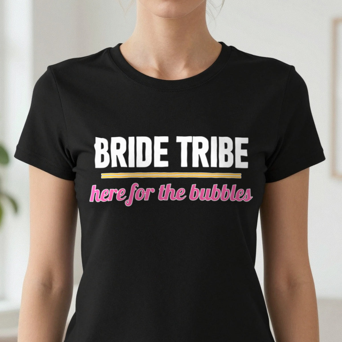 Bride Tribe Here For The Bubbles Hen Do T-Shirt & Sweatshirt in another colour