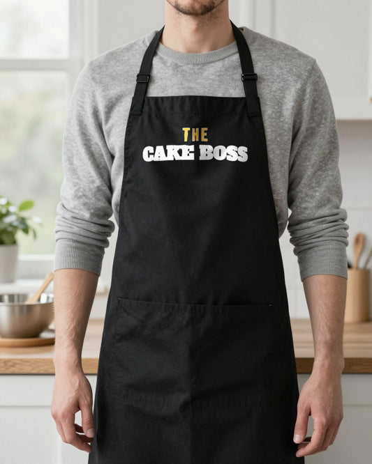Cake Boss & Cake Smasher grown-up apron, worn