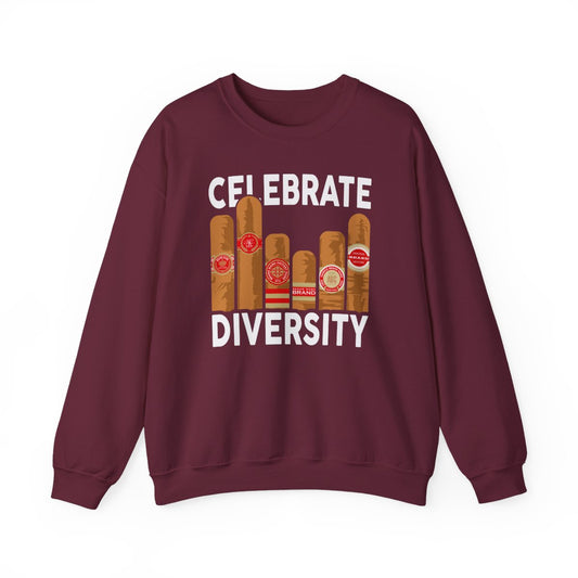 Celebrate Diversity Cigar Lover Sweatshirt - funny sweatshirt by Cheeky Business