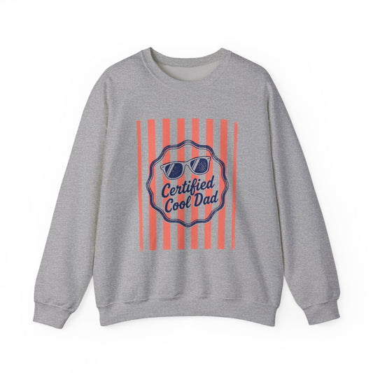 Certified Cool Dad Retro Sweatshirt - funny sweatshirt by Cheeky Business