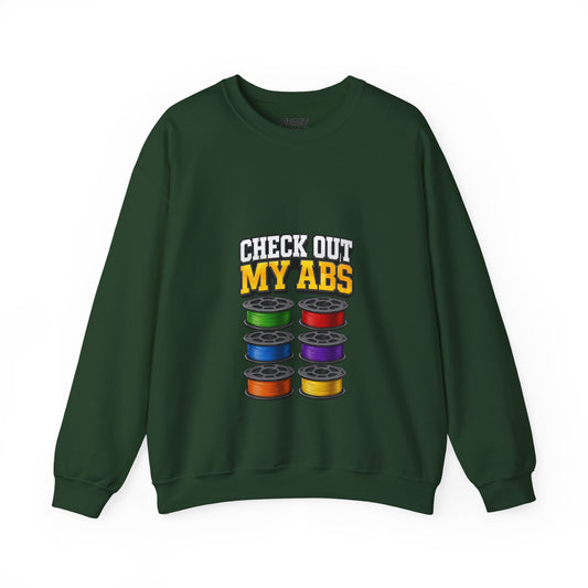 maroon sweatshirt with check out my abs abs filament gym double pun graphic