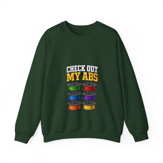 Check Out My ABS Sweatshirt - funny sweatshirt by Cheeky Business