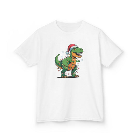 Christmas Dino Kids T-Shirt - funny t-shirt by Cheeky Business