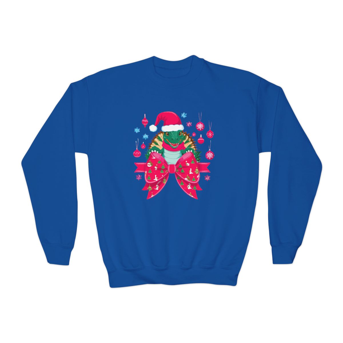 Christmas Turtle Bow Youth Sweatshirt - funny t-shirt by Cheeky Business