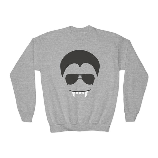 Cool Vampire Face Kids Halloween Sweatshirt - funny t-shirt by Cheeky Business