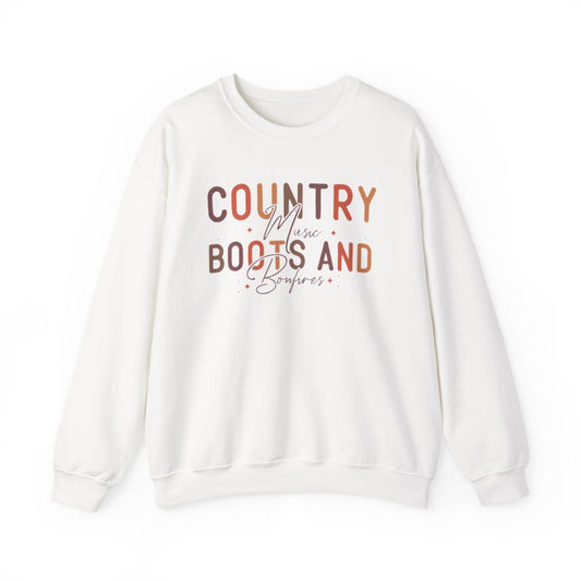 Country Boots and Bonfires Sweatshirt - funny sweatshirt by Cheeky Business