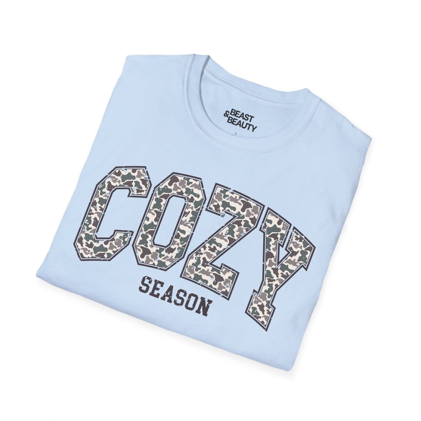 cozy season leopard print t-shirt detail view autumn statement tee