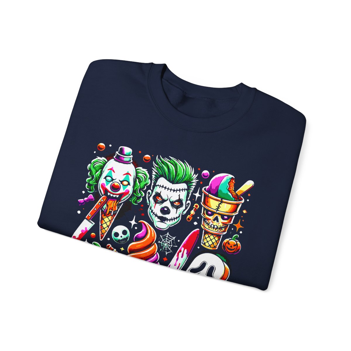 Creepy Halloween Ice Cream Horror Sweatshirt - funny sweatshirt by Cheeky Business