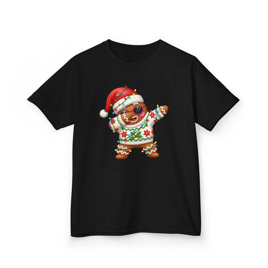 Dabbing Gingerbread Kids Christmas T-Shirt - funny t-shirt by Cheeky Business