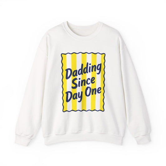 Dadding Since Day One Retro Dad Sweatshirt - funny sweatshirt by Cheeky Business