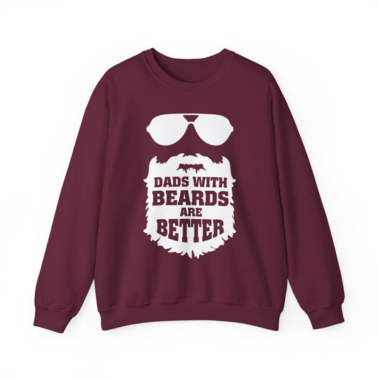 Dads With Beards Are Better Sweatshirt - funny sweatshirt by Cheeky Business