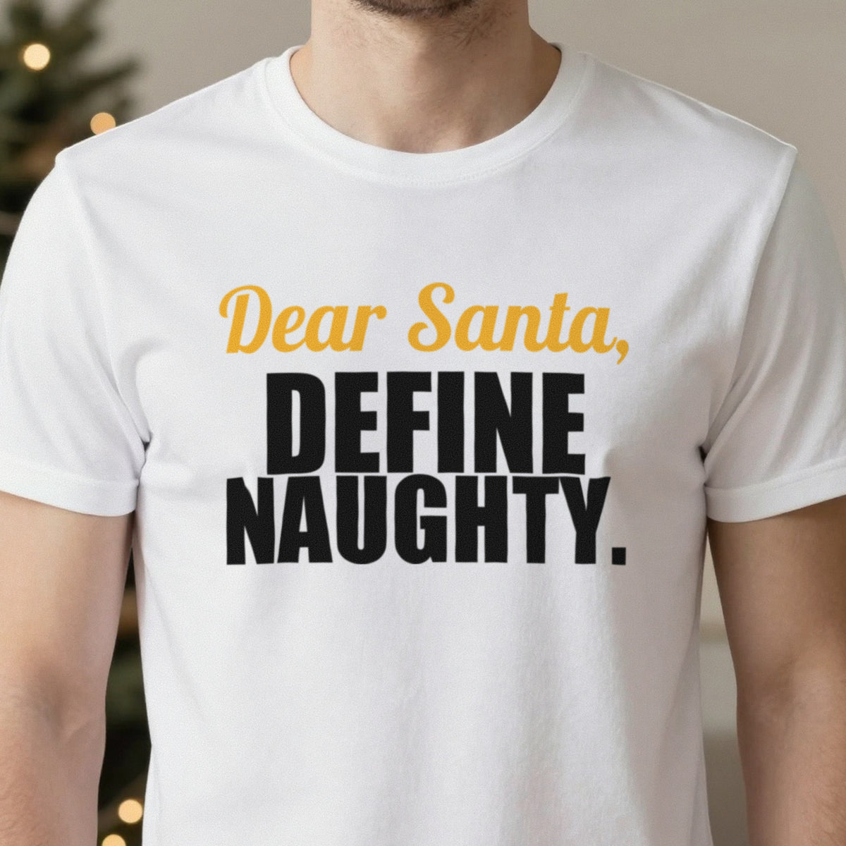 Dear Santa Define Naughty Funny Christmas Jumper & T-Shirt in another colour