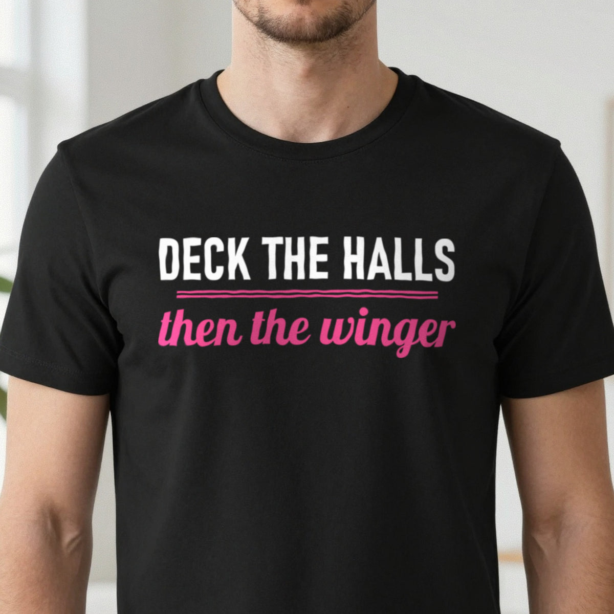 Deck The Halls Then The Winger Funny Rugby Christmas Jumper & T-Shirt in another colour