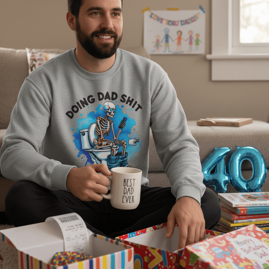 Doing Dad Sh*t sweatshirt gift packaging unique funny gift idea