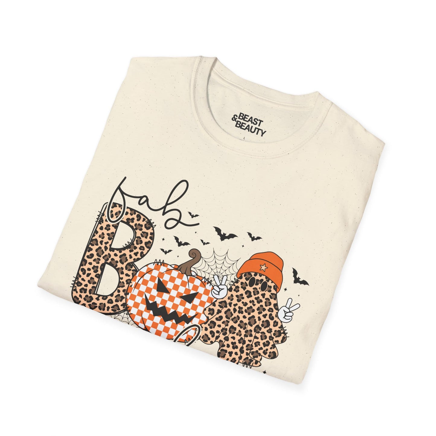 fab boo lous halloween ghost t-shirt available in multiple colours for spooky season wear