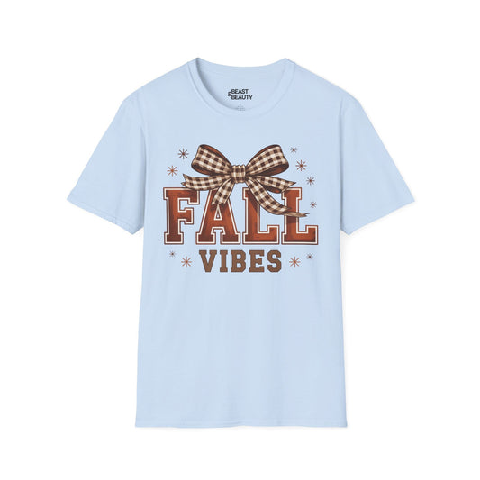 light blue t-shirt with bow graphic autumn coquette gift