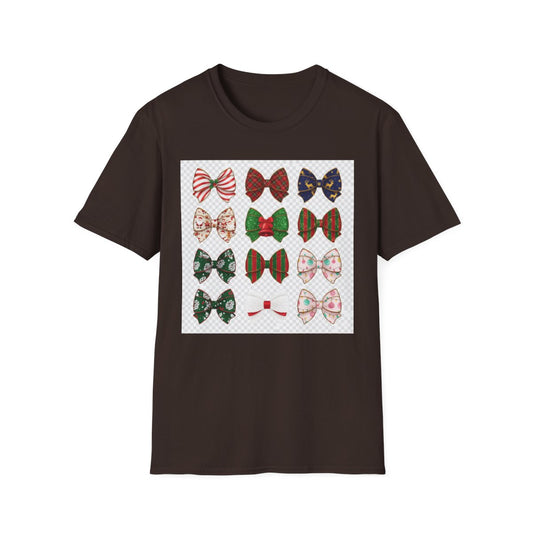Festive Bow Pattern T-Shirt - funny t-shirt by Cheeky Business