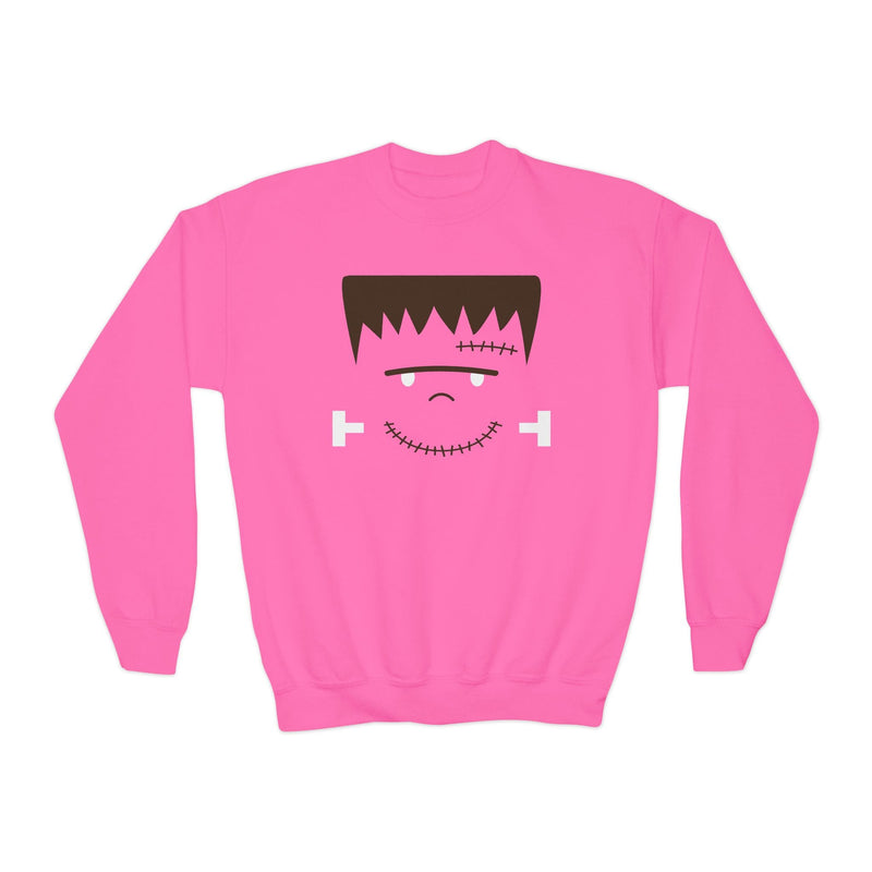 Frankenstein Face Kids Halloween Sweatshirt