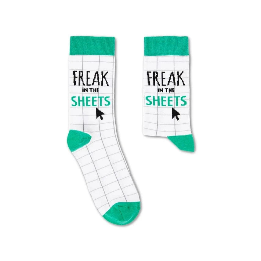freak in the sheets funny Excel socks office gift