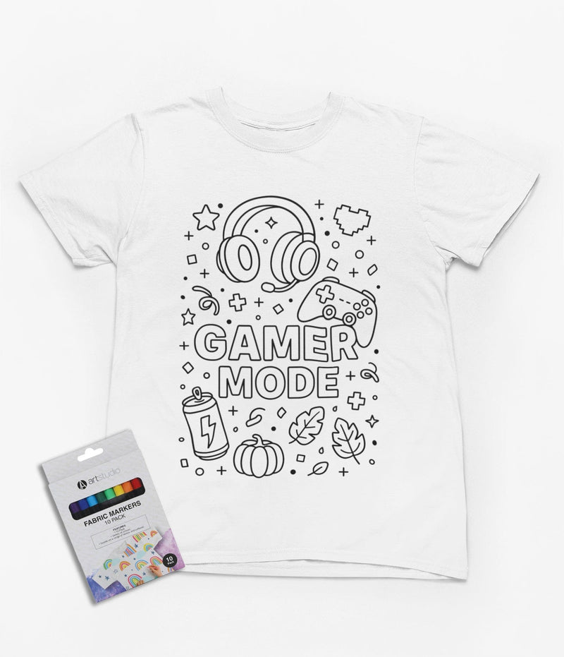 Gamer Mode Colour-In T-Shirt