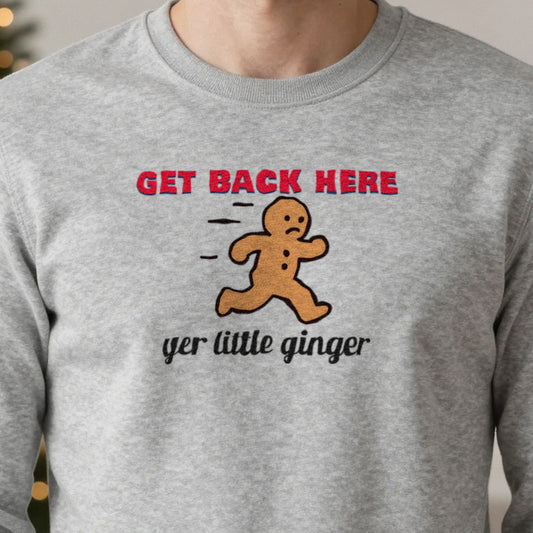 Get Back Here Yer Little Ginger Christmas Jumper & T-Shirt close-up