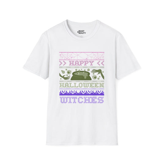 happy halloween witches retro graphic t-shirt t-shirt alternate colour product image