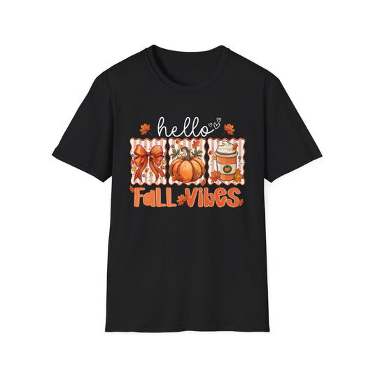 Hello Fall Vibes T-Shirt - funny t-shirt by Cheeky Business