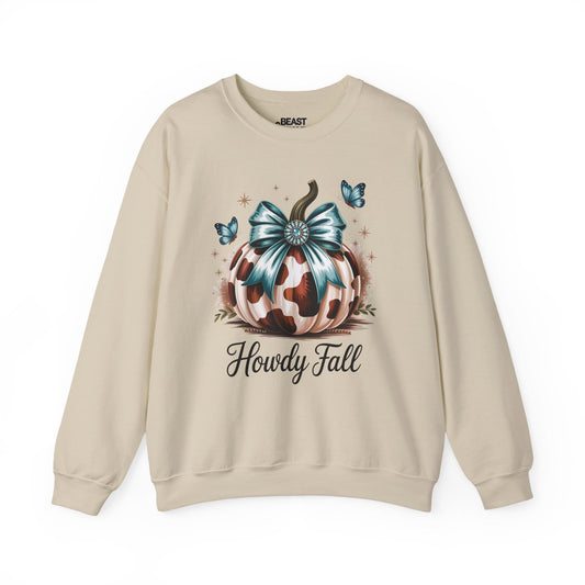 howdy fall western pumpkin sweatshirt sand sweatshirt cowgirl gift idea