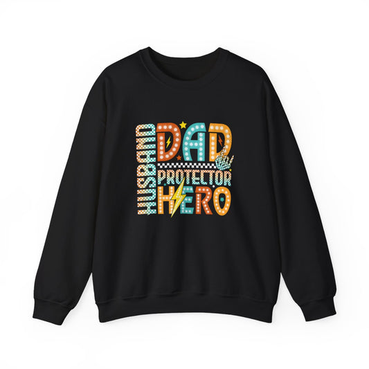 Husband Dad Protector Hero Sweatshirt - funny sweatshirt by Cheeky Business