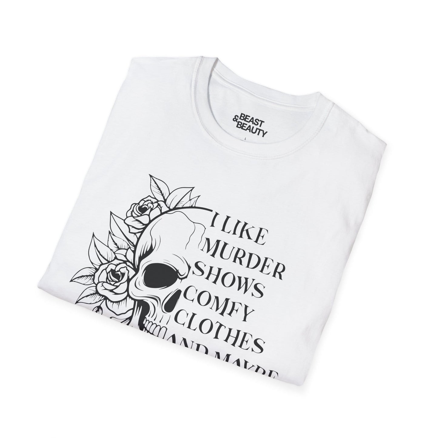 i like murder shows skull graphic t-shirt t-shirt fifth colour product image