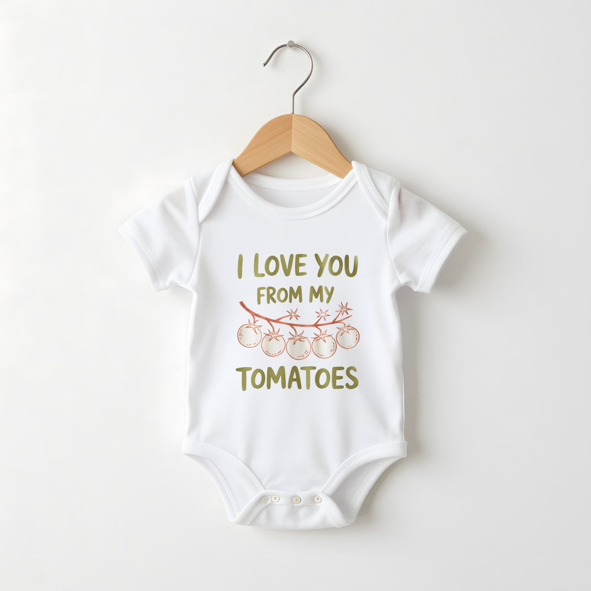 I Love You From My Head Tomatoes funny baby grow