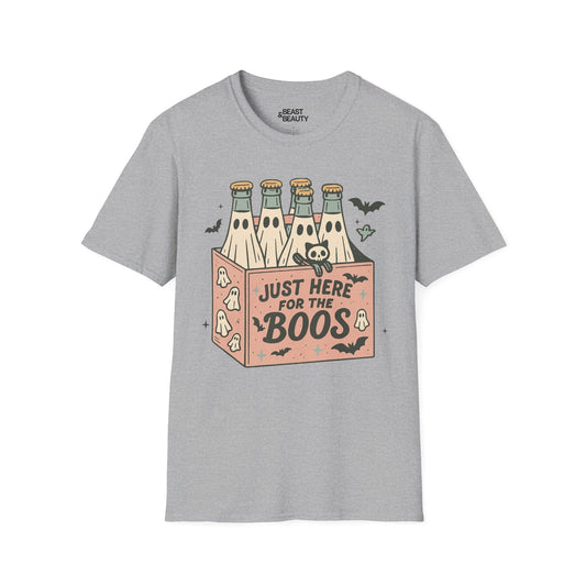 just here for the boos funny halloween t-shirt t-shirt alternate colour product image