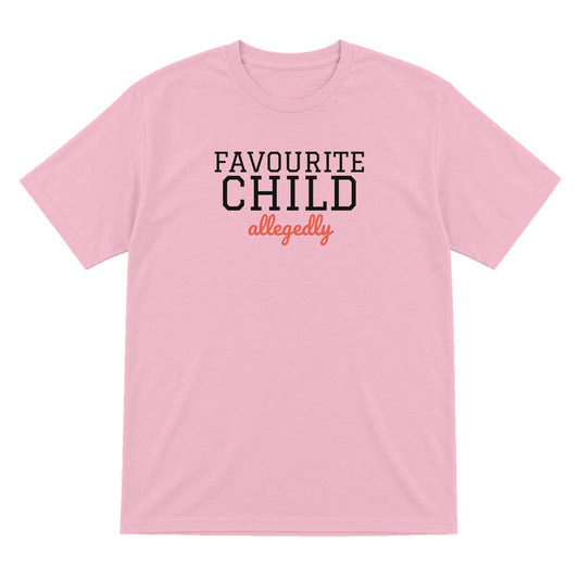 Kids Favourite Child Allegedly T-Shirt, Sweatshirt & Hoodie T-Shirt in Light Pink