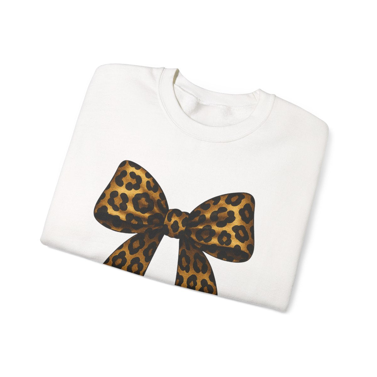 leopard bow sweatshirt available in multiple colours for everyday wear