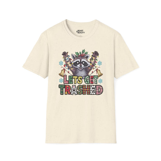 Let's Get Trashed Raccoon Christmas T-Shirt t-shirt product image 2 from Beast and Beauty