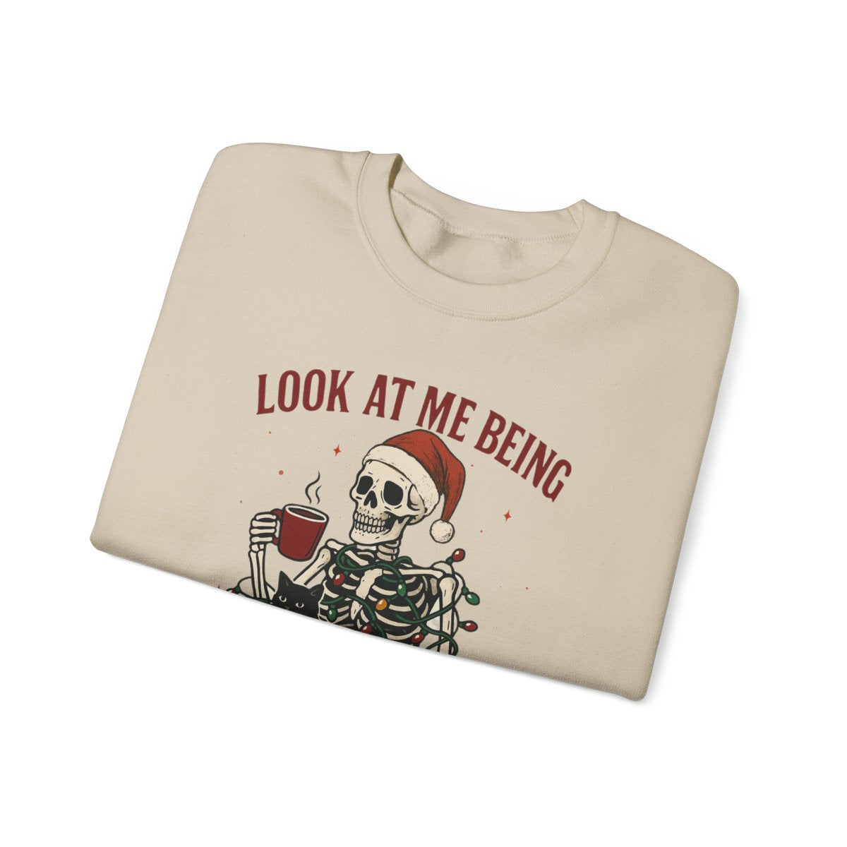 Festive Skeleton Christmas Sweatshirt - funny sweatshirt by Cheeky Business