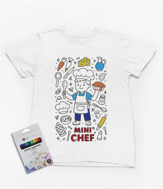 mini chef colour-in t-shirt t-shirt alternate colour product image