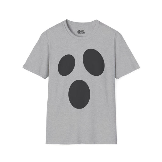 minimalist ghost face halloween t-shirt t-shirt alternate colour product image