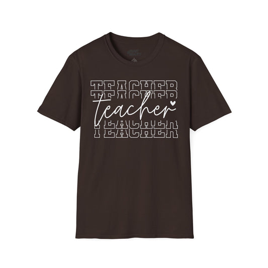 minimalist teacher typography t-shirt t-shirt alternate colour product image