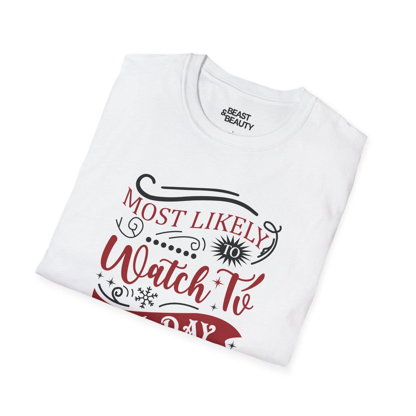 most likely to watch tv all day t-shirt t-shirt Christmas gift idea image 6