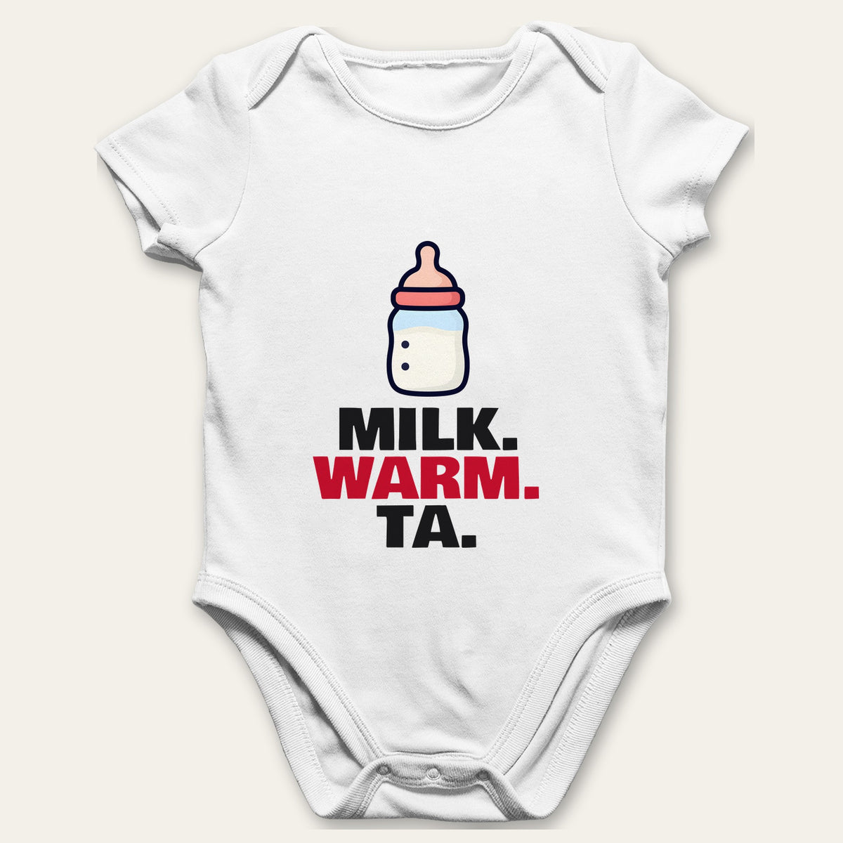 My Round & Milk Warm Ta matching set baby grow