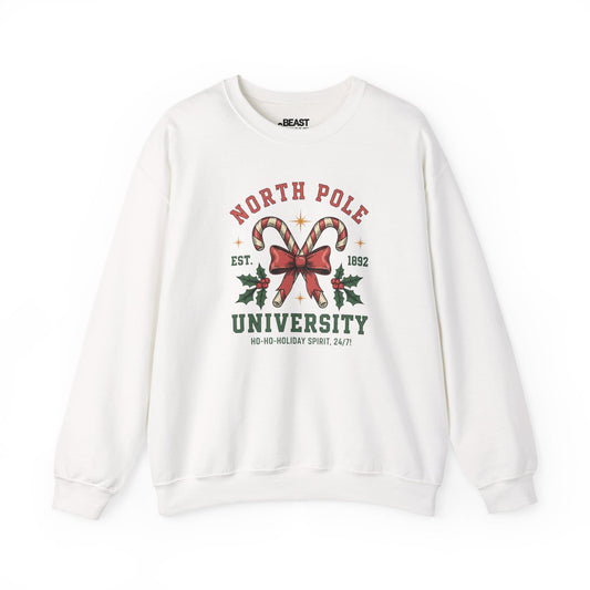 north pole university christmas sweatshirt white sweatshirt Christmas gift idea