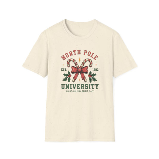 North Pole University Christmas T-Shirt - funny t-shirt by Cheeky Business