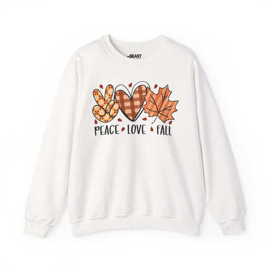 peace love fall sweatshirt white sweatshirt gift gift idea