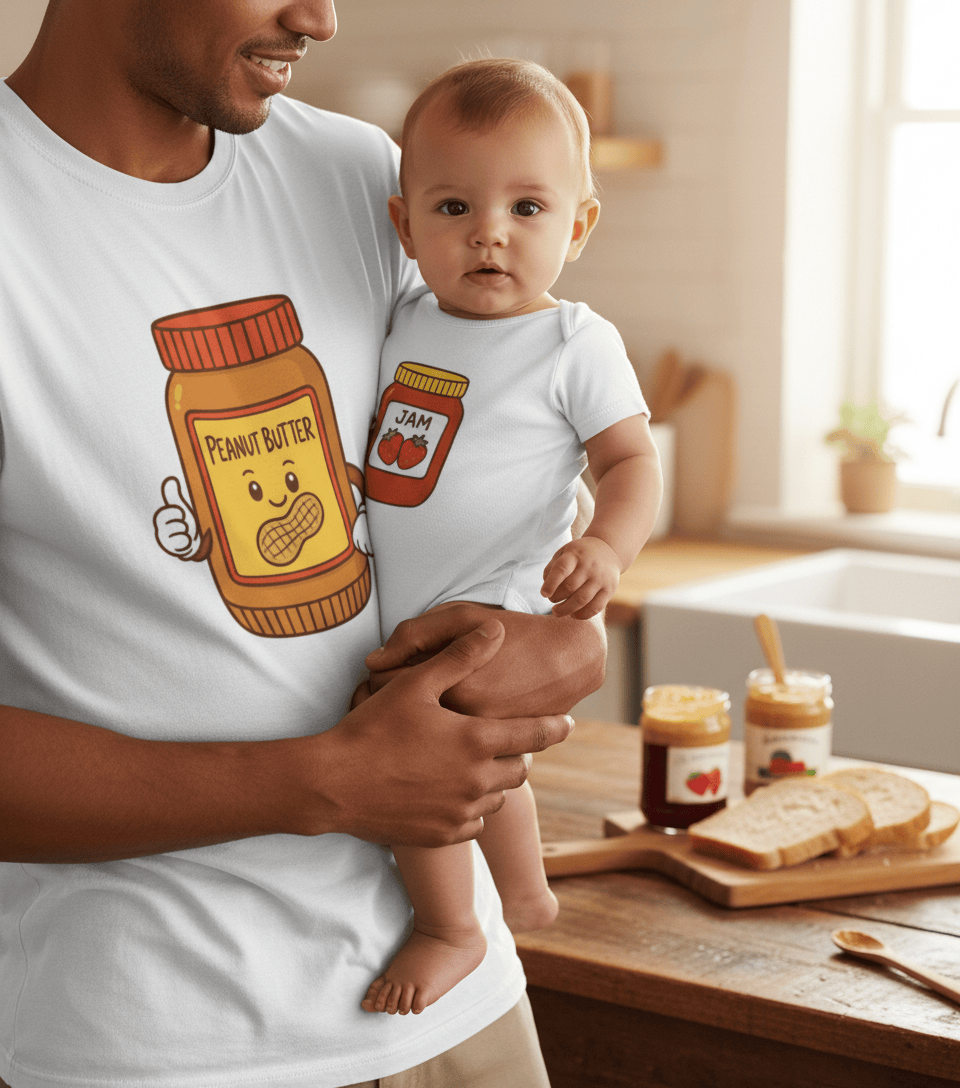 peanut butter & jam dad & baby t-shirt gift set t-shirt third colour product image