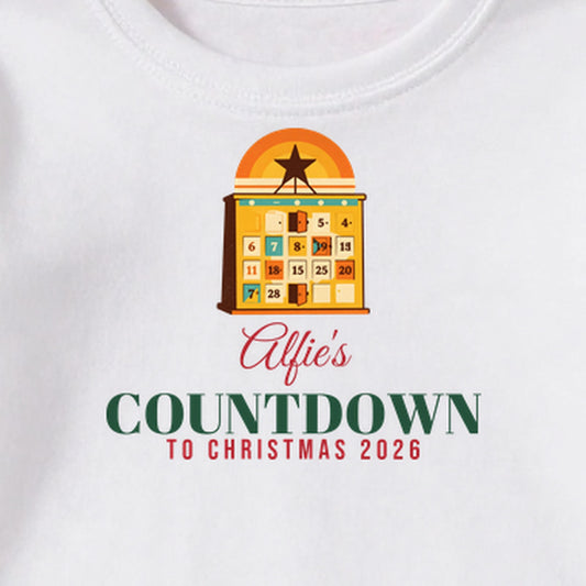 Countdown To Christmas personalised print close-up